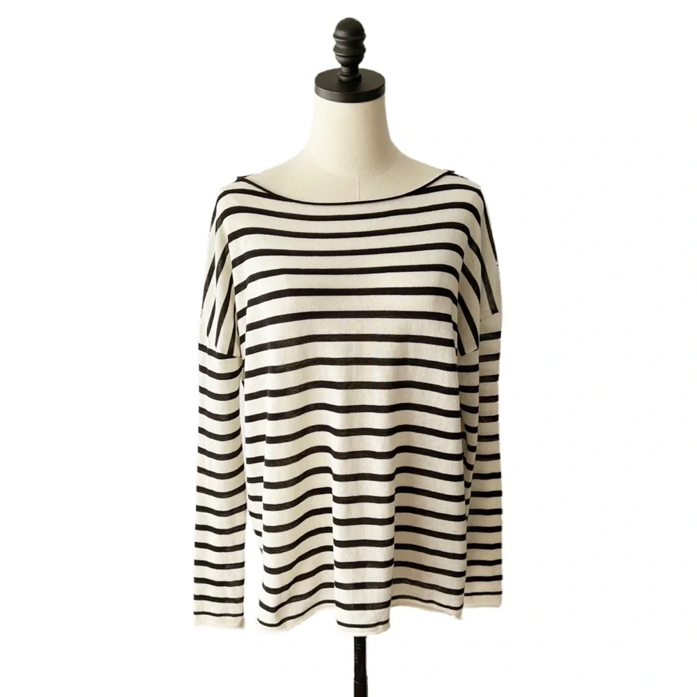 Nili Lotan Striped French Nautical Sweater | S